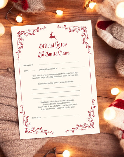 Santa Letter to and from Bundle - Ivy and Gold Wedding Stationery