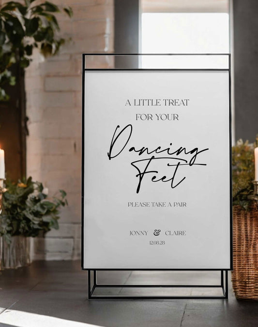 A Little Treat For Your Dancing Feet Sign - Ivy and Gold Wedding Stationery -  