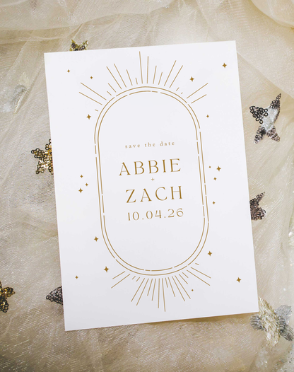 Abbie Vintage Wedding Save The Date