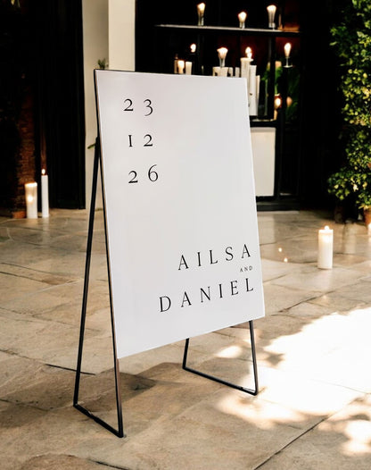 Ailsa | Simple Welcome Sign - Ivy and Gold Wedding Stationery