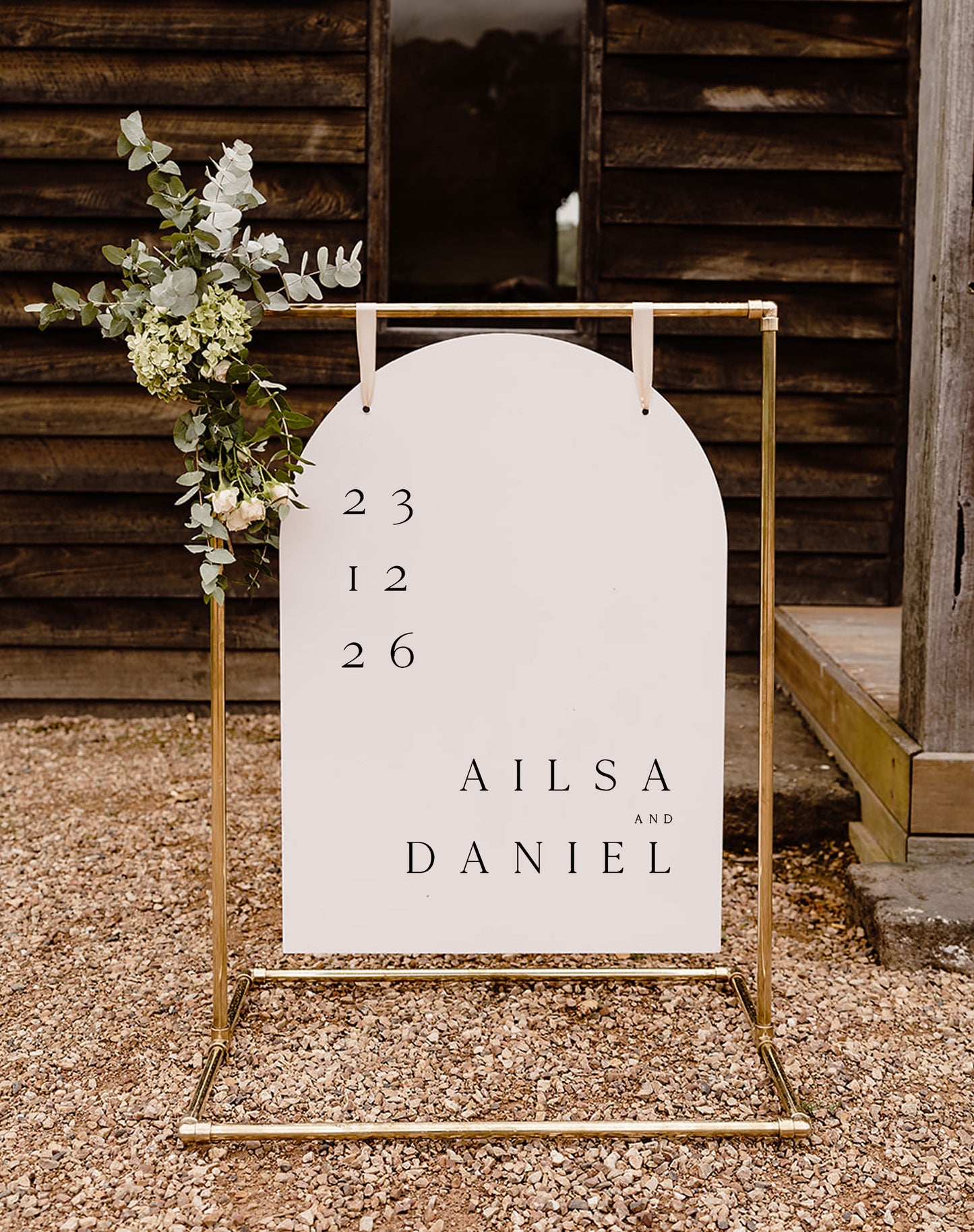 Ailsa | Simple Welcome Sign - Ivy and Gold Wedding Stationery