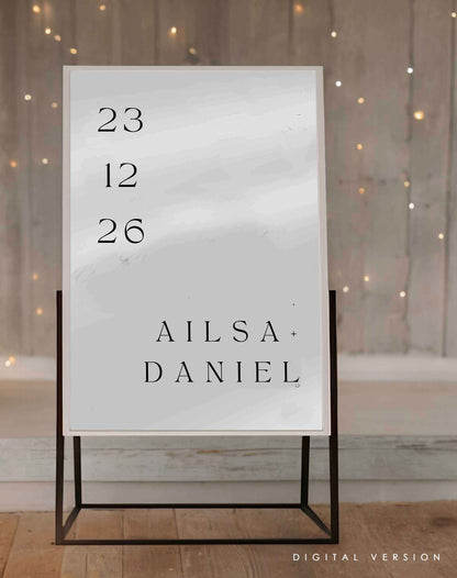 Ailsa | Simple Welcome Sign - Ivy and Gold Wedding Stationery