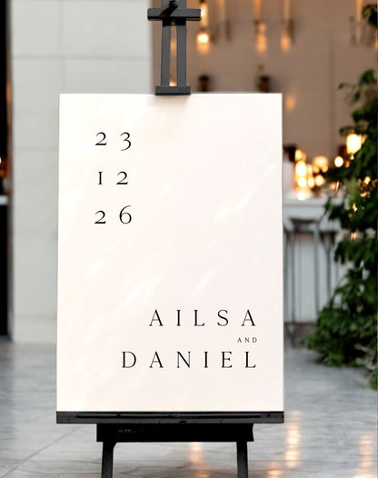 Ailsa | Simple Welcome Sign - Ivy and Gold Wedding Stationery