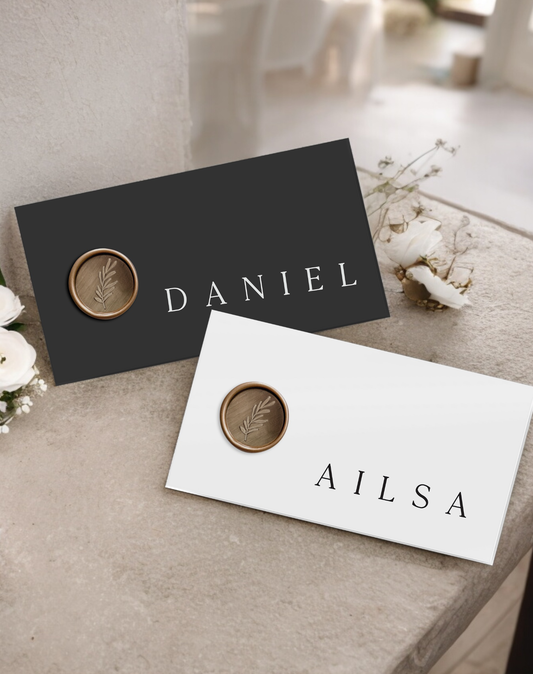 Ailsa Simple Place Cards - Ivy and Gold Wedding Stationery -  