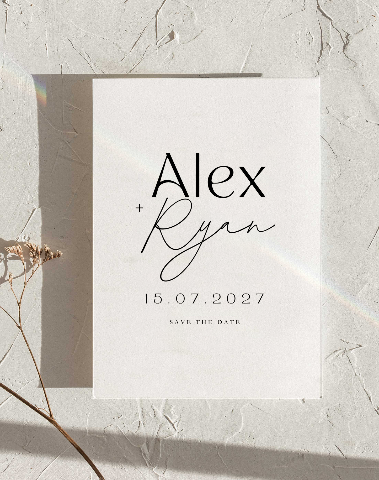 Alex Minimal Wedding Save The Date