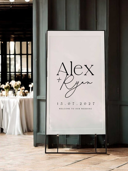 Alex | Printed Welcome Sign - Ivy and Gold Wedding Stationery