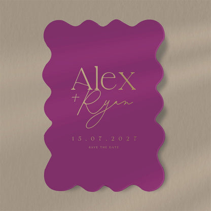 Alex | Minimal Save The Date  Ivy and Gold Wedding Stationery   