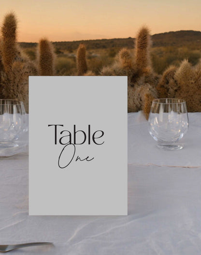 Alex Table Number - Ivy and Gold Wedding Stationery -  
