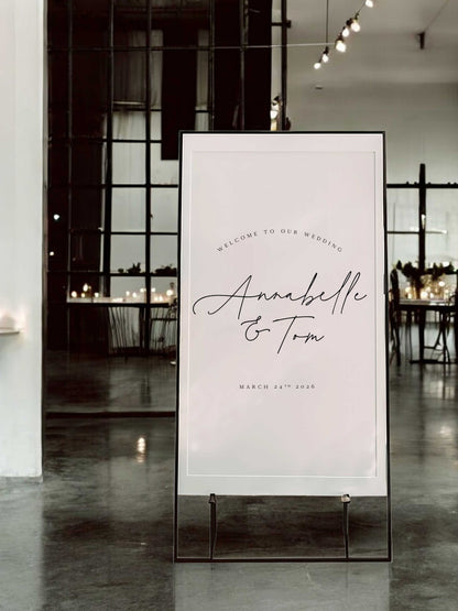 Annabelle | Wedding Entrance Sign - Ivy and Gold Wedding Stationery