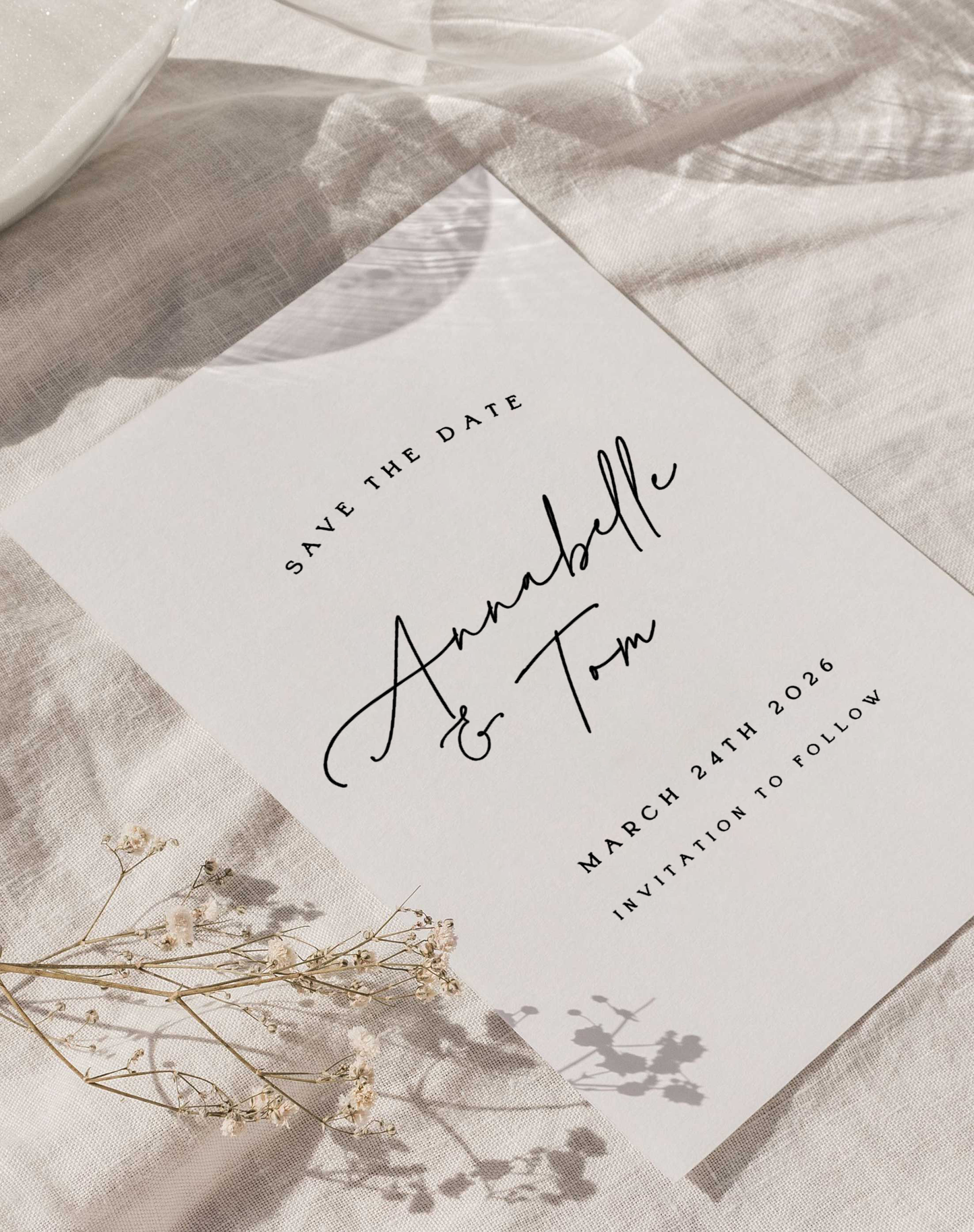 Annabelle Modern Wedding Save The Date