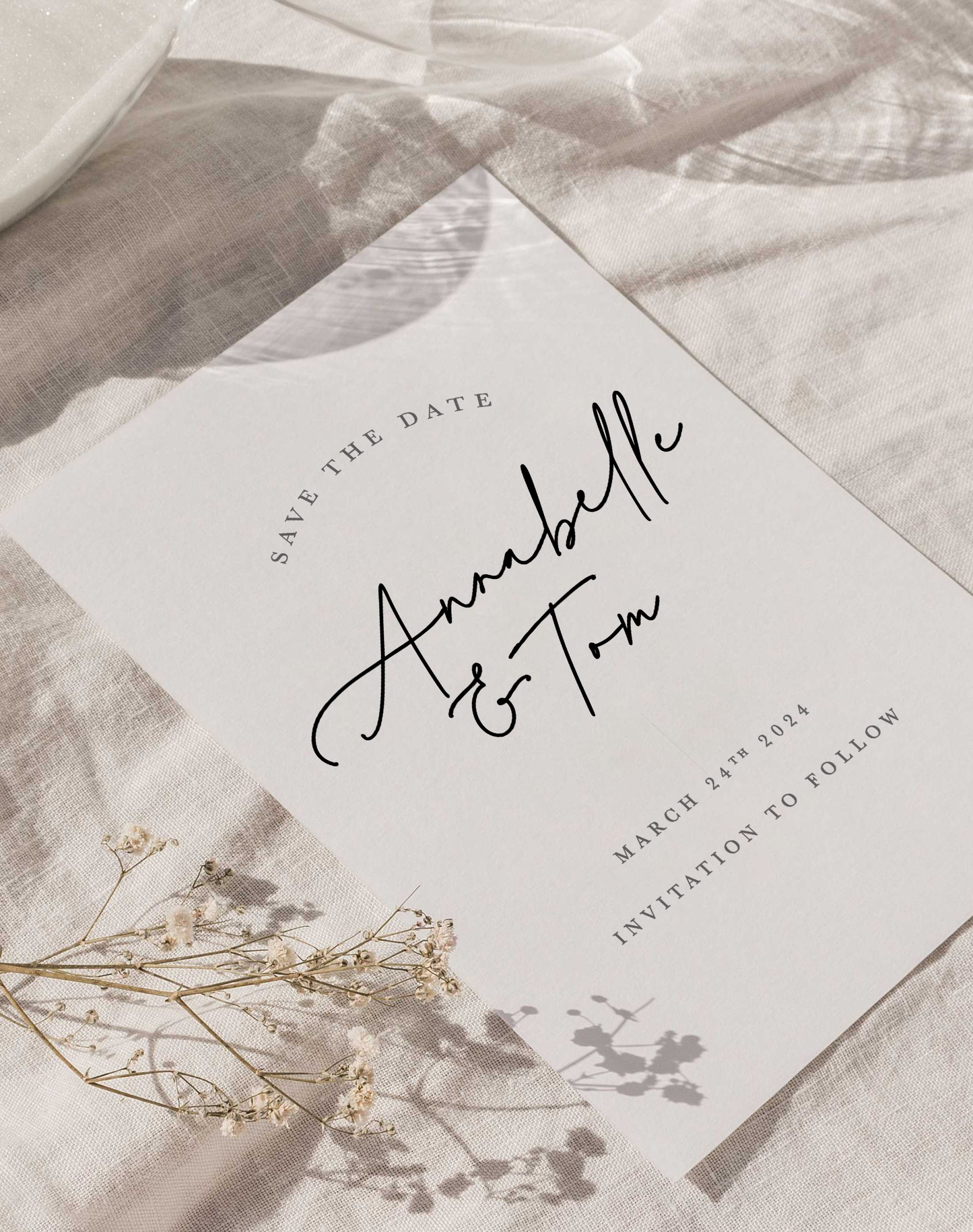 Annabelle Modern Wedding Save The Date