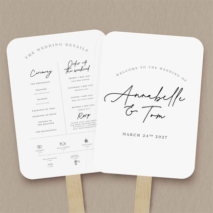 Annabelle Order Of Service  Ivy and Gold Wedding Stationery   