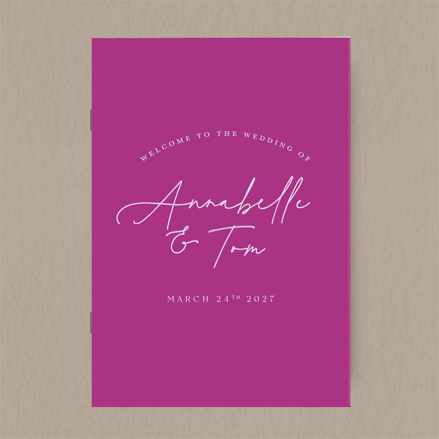 Annabelle Order Of Service  Ivy and Gold Wedding Stationery   