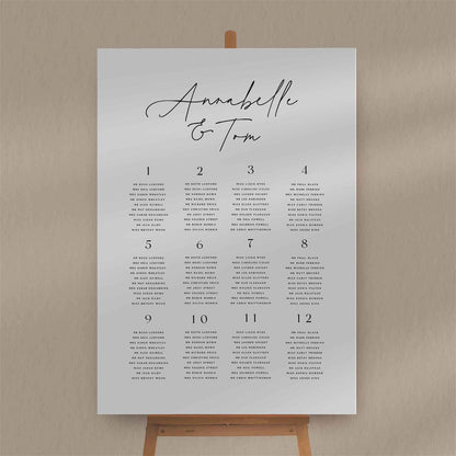 Annabelle Seating Plan  Ivy and Gold Wedding Stationery   