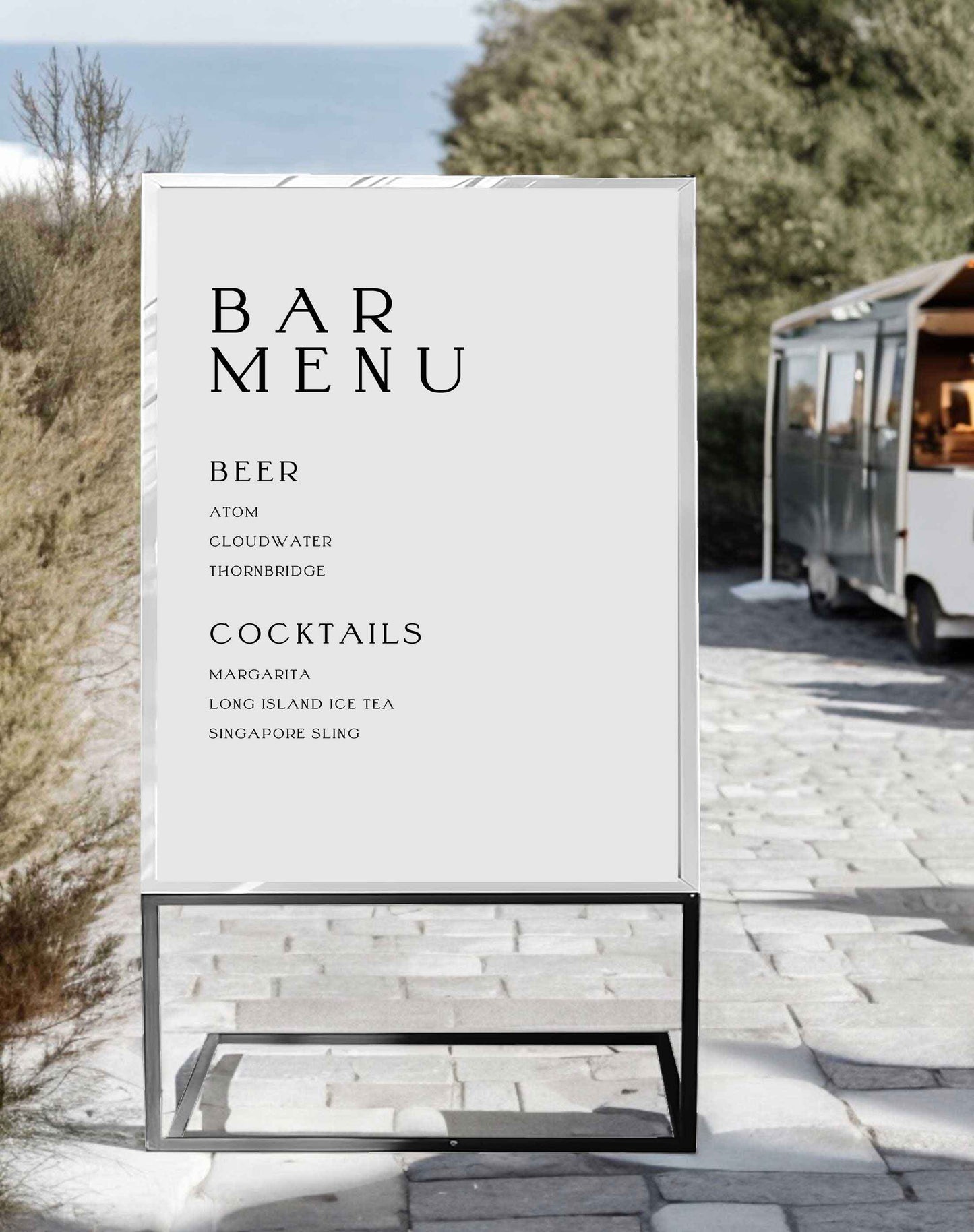 Bar Menu Sign