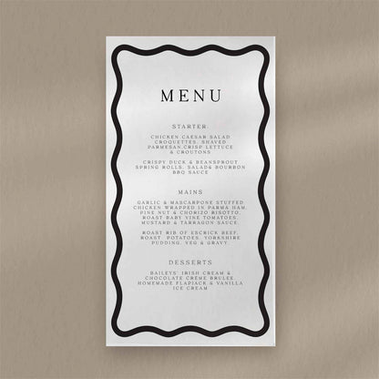 Bodhi Menu  Ivy and Gold Wedding Stationery   