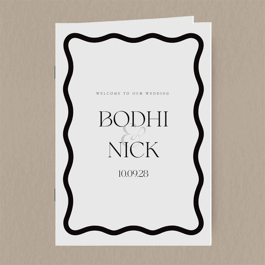 Bodhi Order Of Service  Ivy and Gold Wedding Stationery   