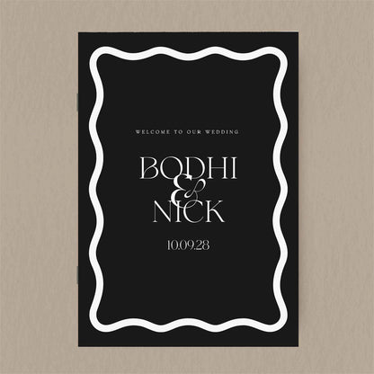 Bodhi Order Of Service  Ivy and Gold Wedding Stationery   