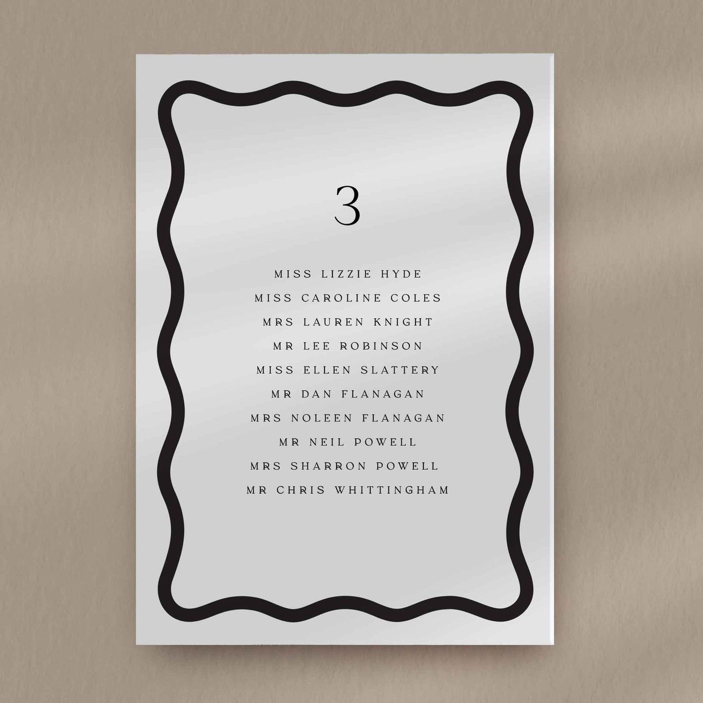 Bodhi Seating Plan Card  Ivy and Gold Wedding Stationery   