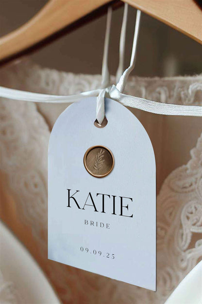 Bridal Party Dress Hanger Tags  Ivy and Gold Wedding Stationery   