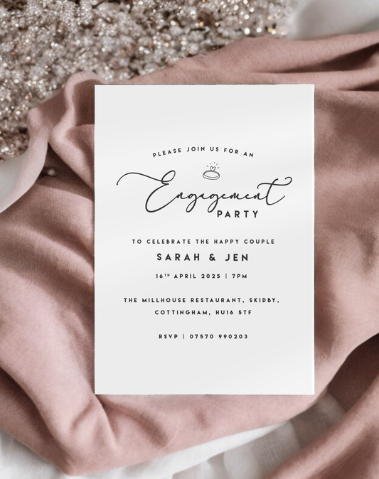 Engagement Invitation - Ivy and Gold Wedding Stationery