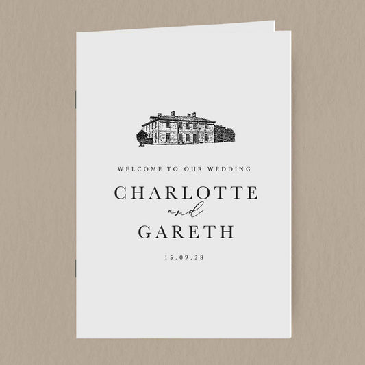 Charlotte Order Of Service  Ivy and Gold Wedding Stationery   