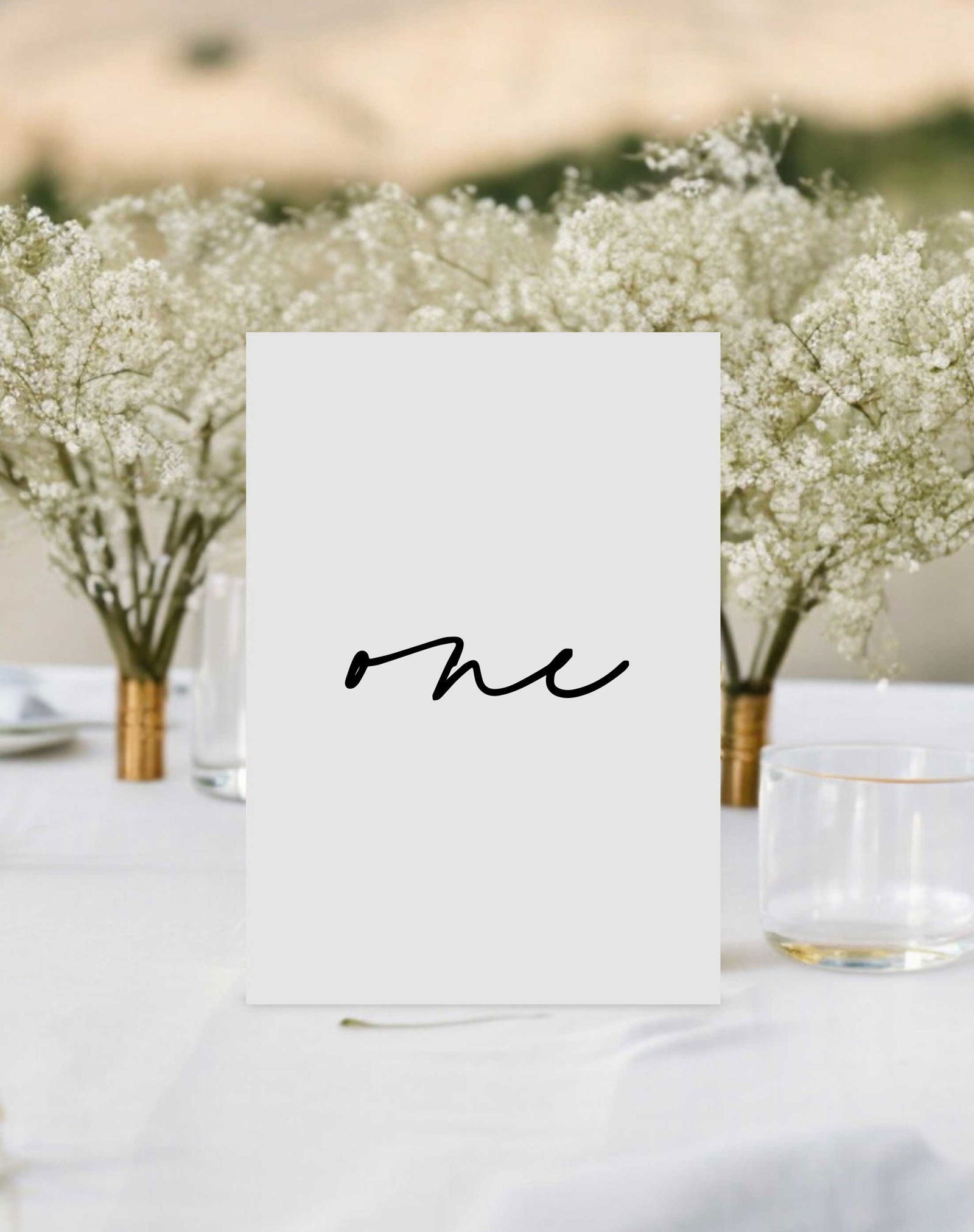 Chloe | Modern Table Number - Ivy and Gold Wedding Stationery -  