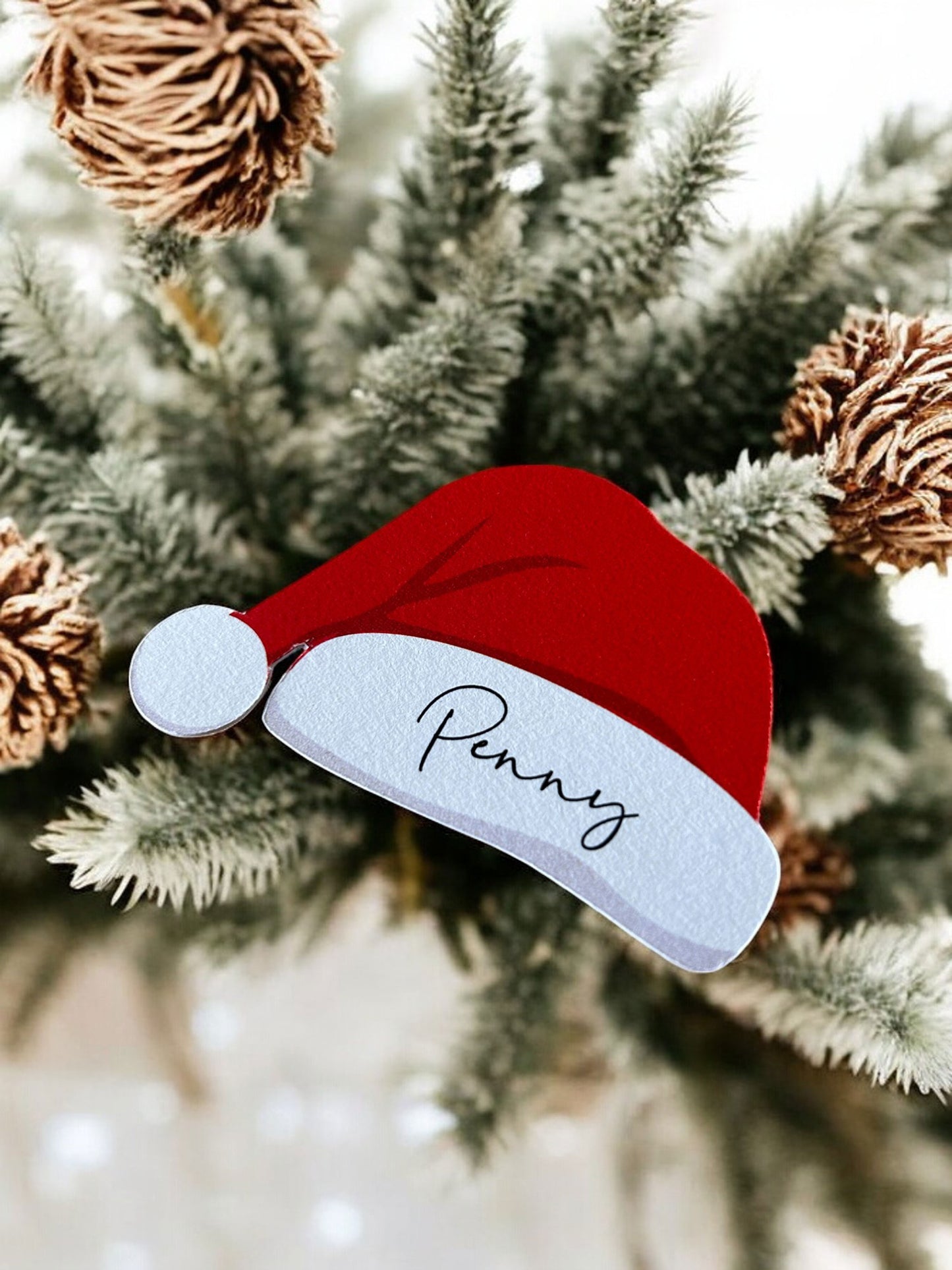 Santa Hats Name Place Cards