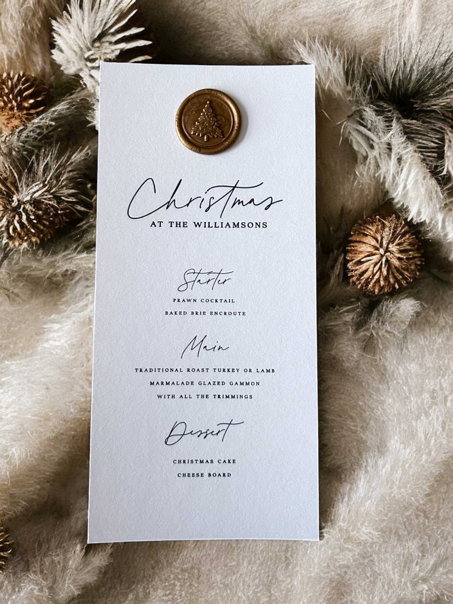 Christmas Printable Menu | Digital Template