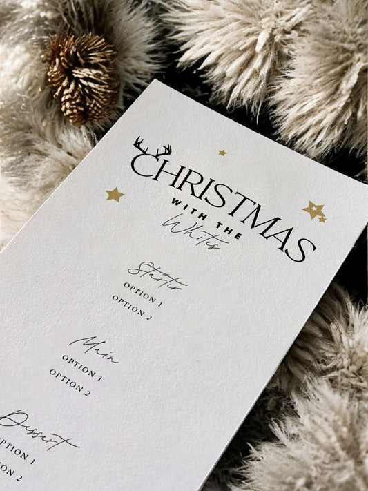 printable christmas Dinner Menu | Digital Download