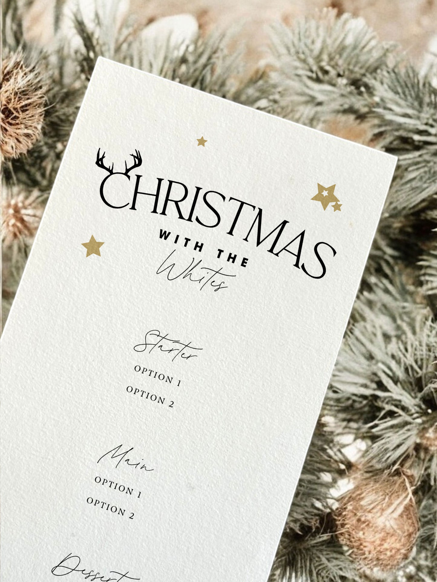 Christmas Dinner Menu | Star Design