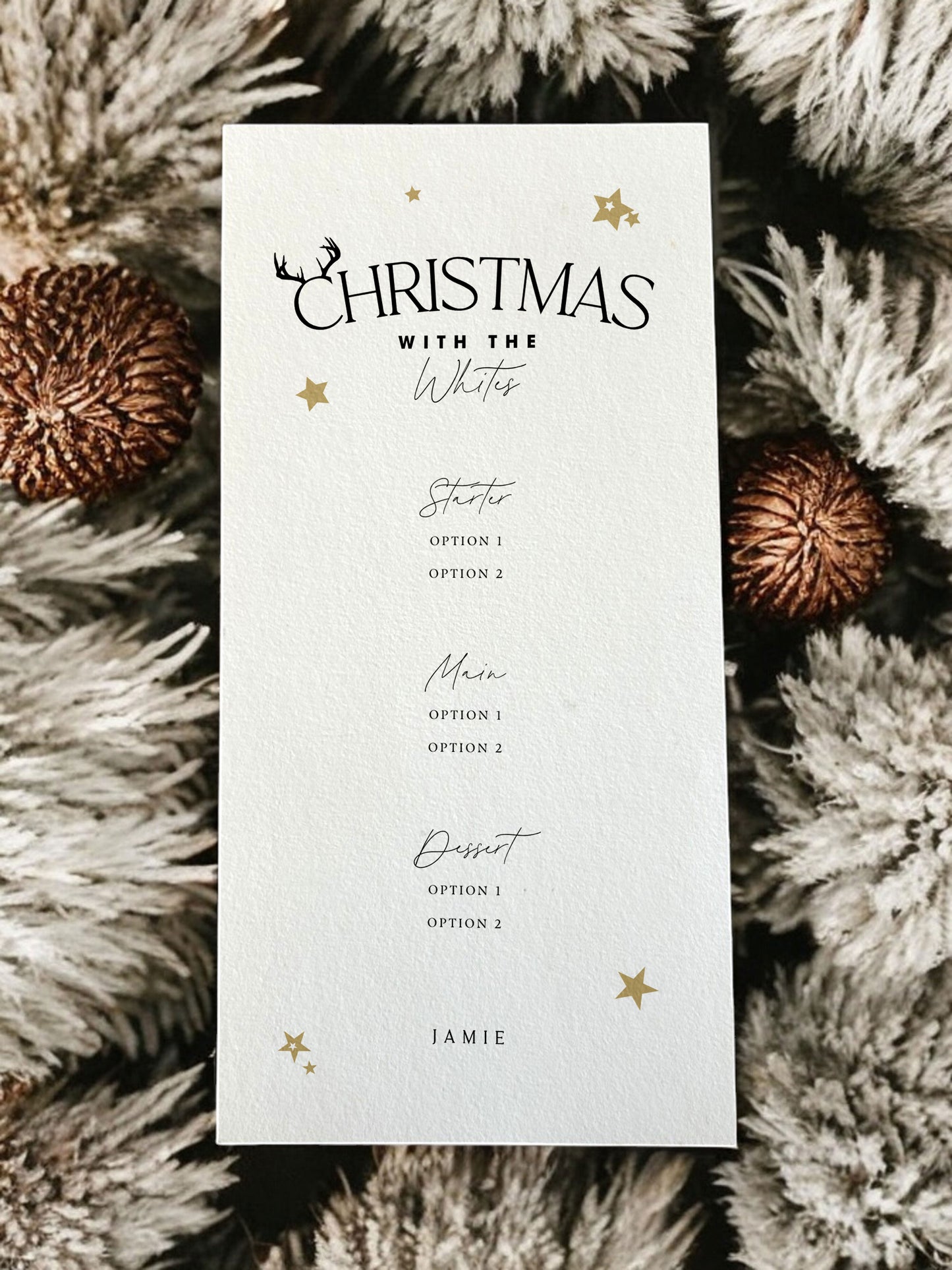 Christmas Dinner Menu | Star Design