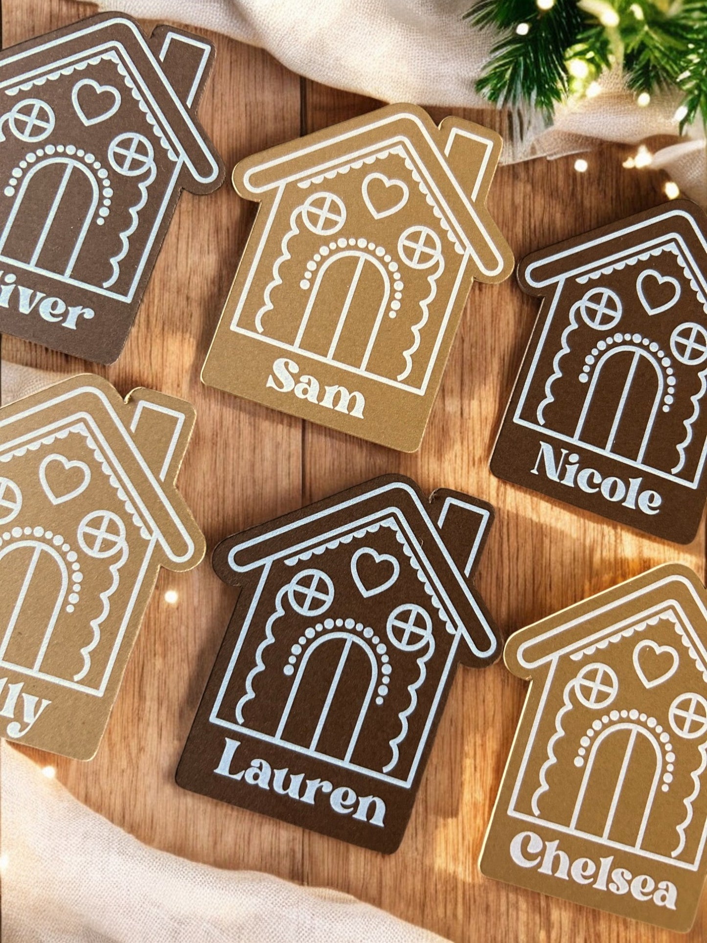 Gingerbread House Place Cards - Ivy and Gold Wedding Stationery