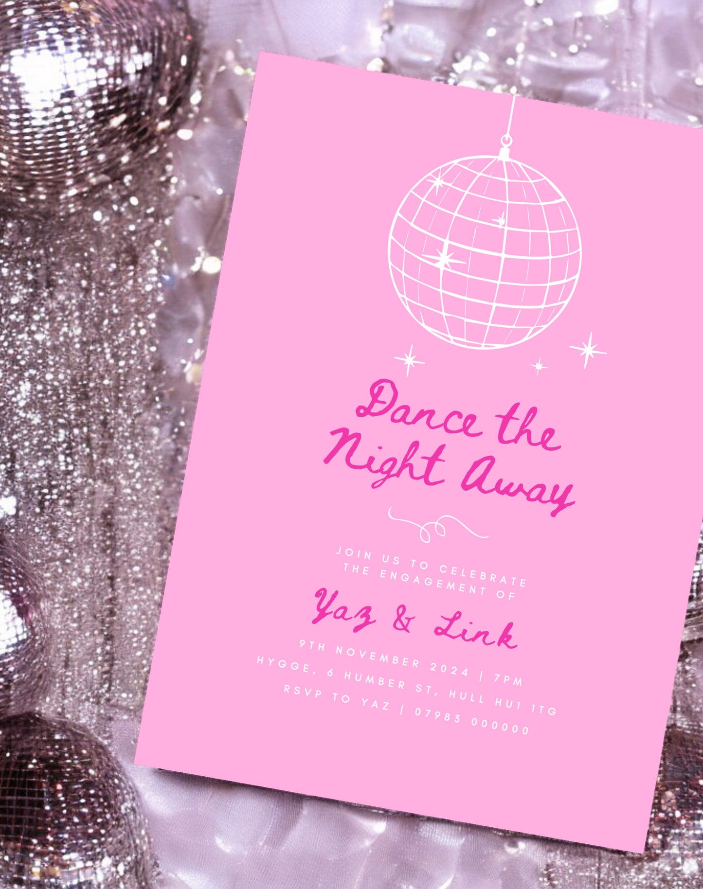 Dance The Night Away Engagement Invitation - Ivy and Gold Wedding Stationery