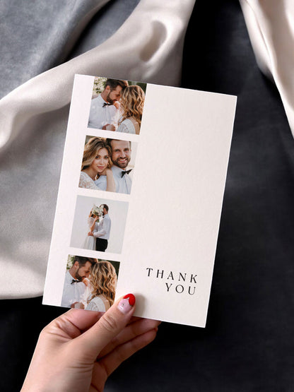 Daisy Wedding Thank You Cards With Photo