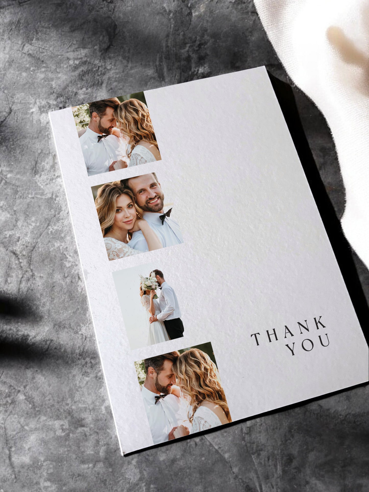 Daisy Wedding Thank You Cards With Photo