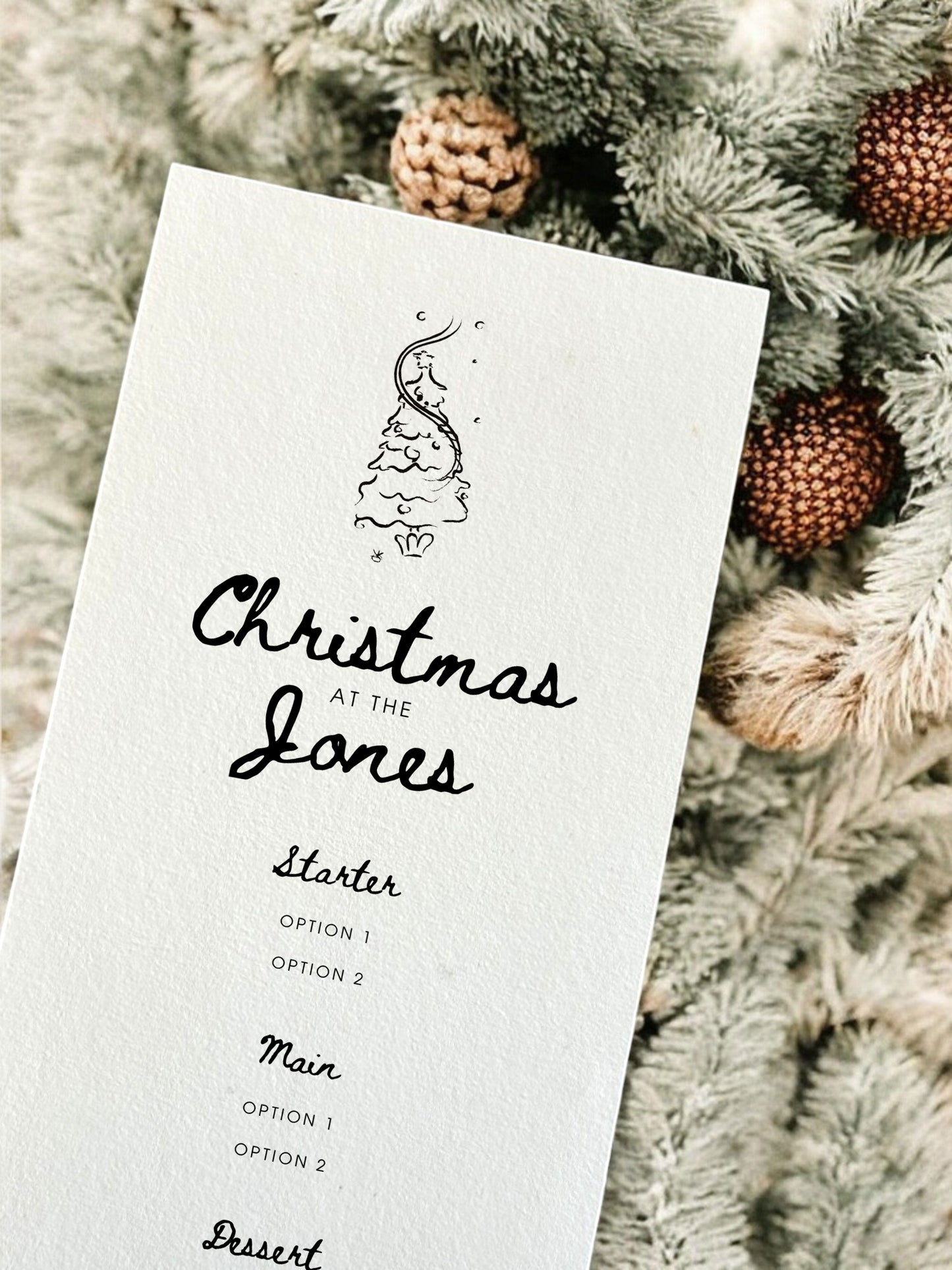 Doodle Christmas Menu Card