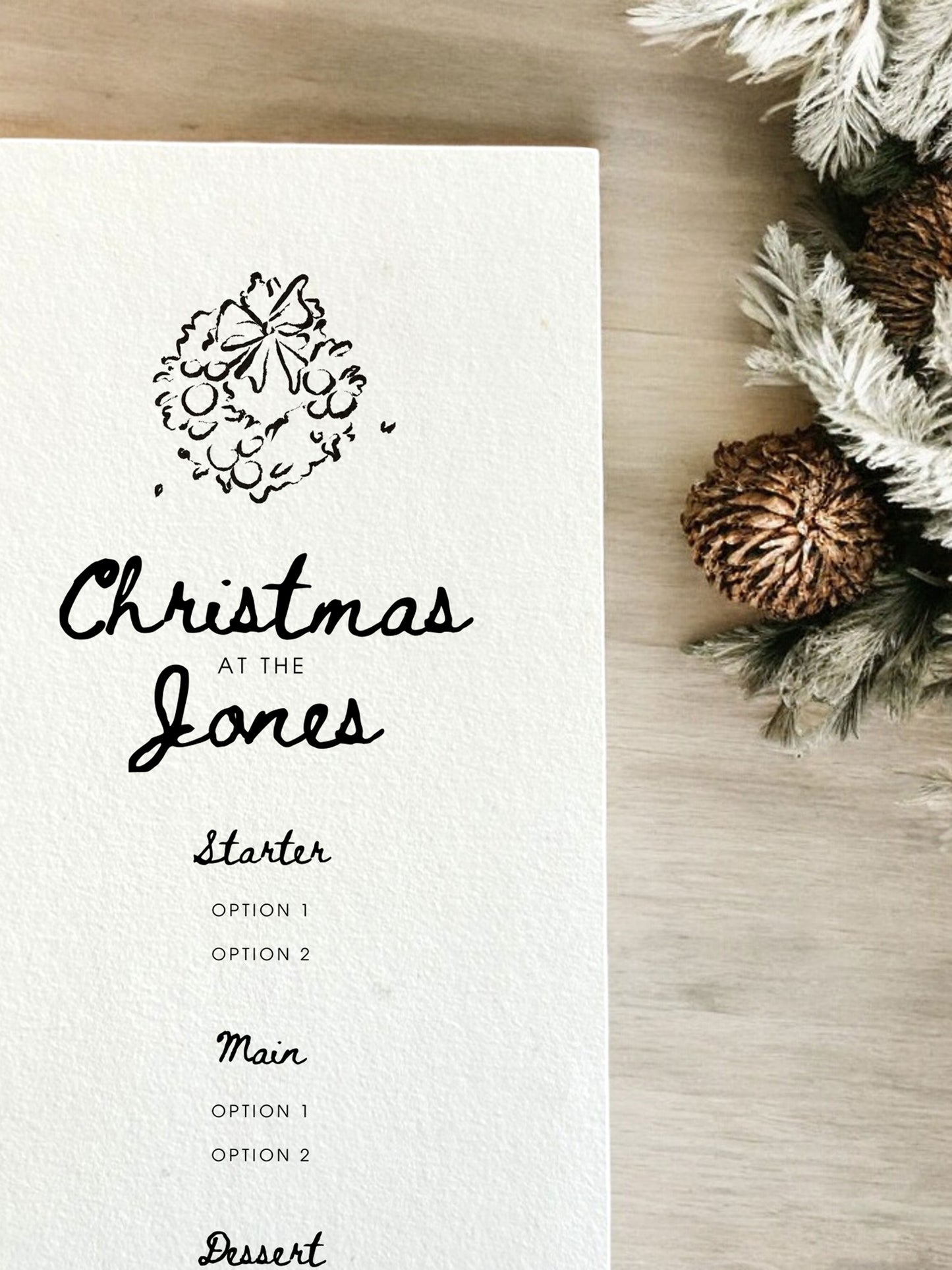 Doodle Christmas Menu Card