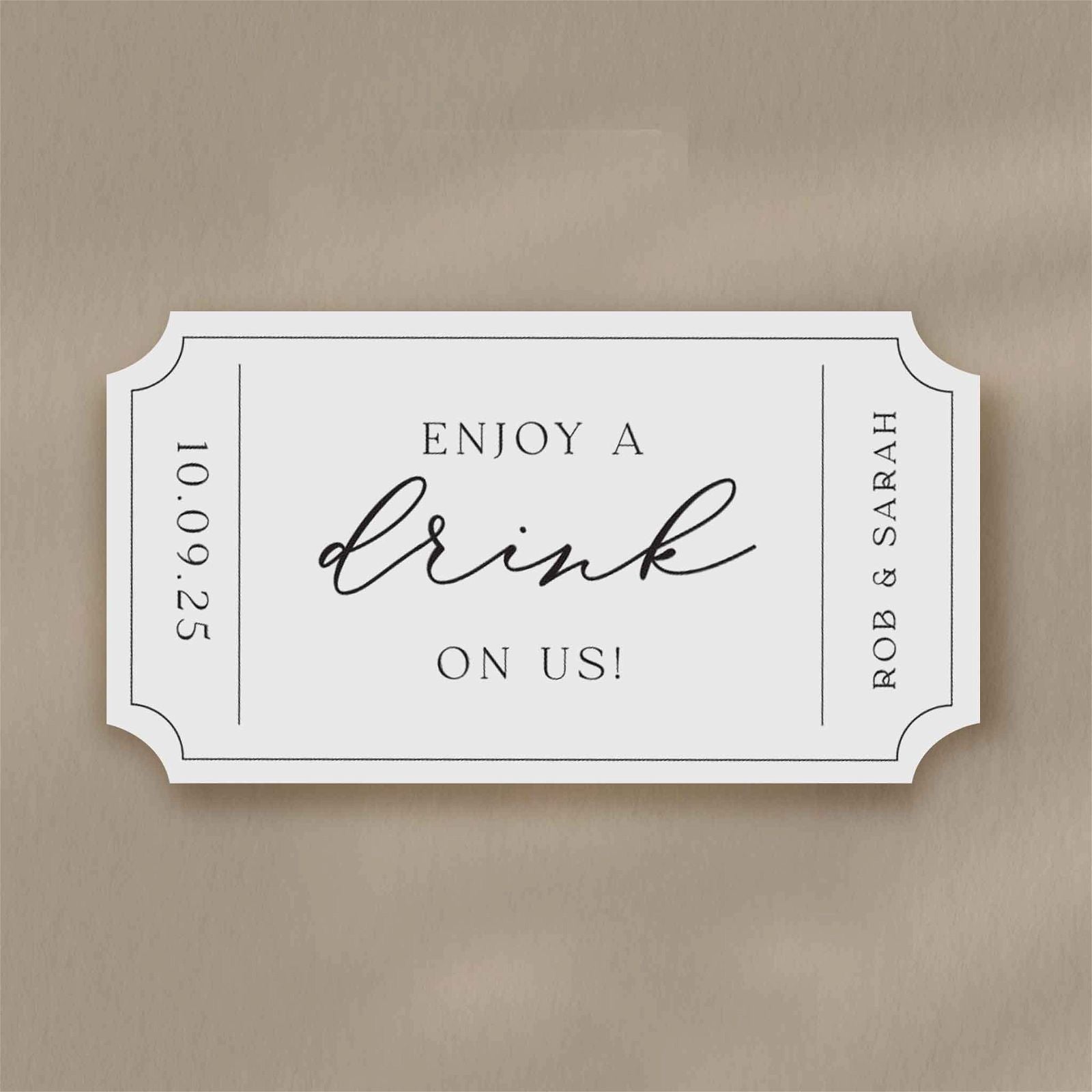 Drinks Tokens  Ivy and Gold Wedding Stationery   