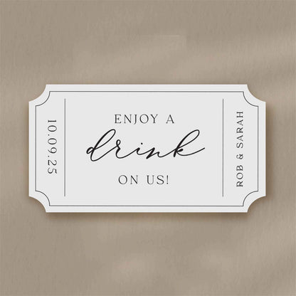 Drinks Tokens  Ivy and Gold Wedding Stationery   