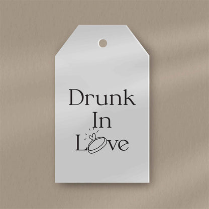 Drunk In Love Favour Tags  Ivy and Gold Wedding Stationery   
