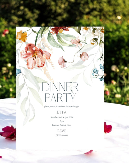 Etta Wildflower Birthday Invitation