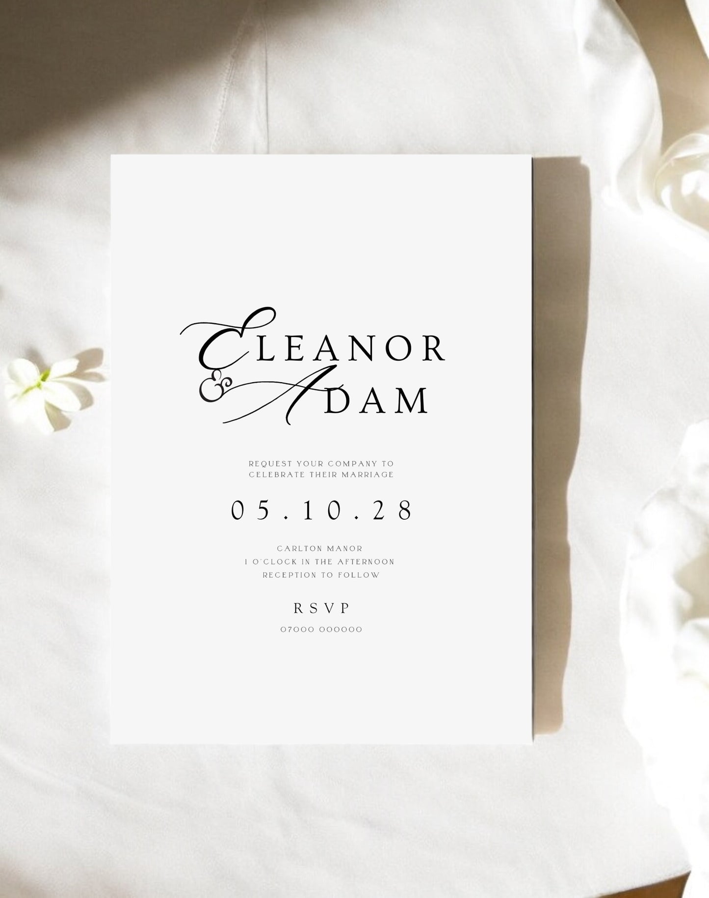 Eleanor | Timeless Wedding Invitation - Ivy and Gold Wedding Stationery