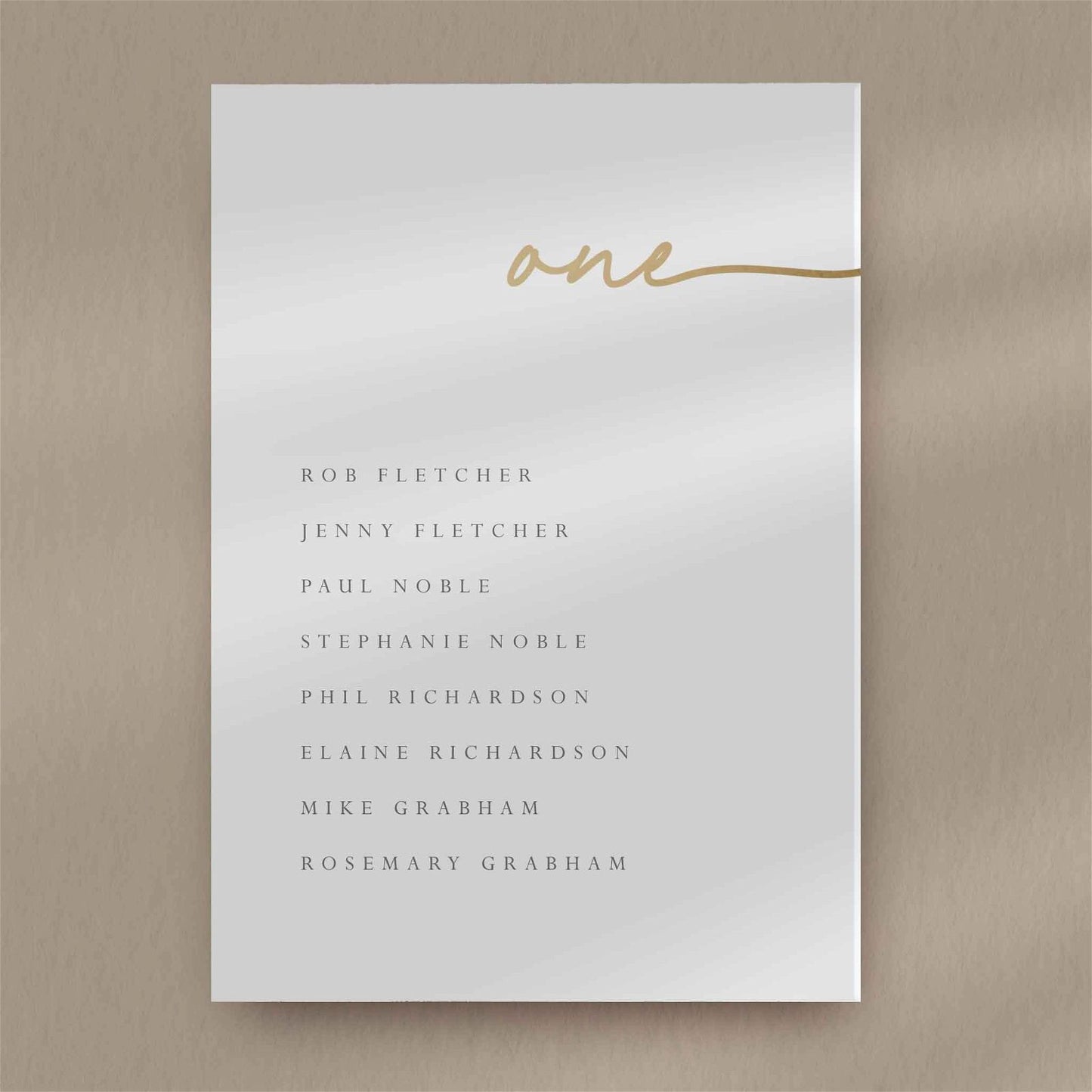 Emily Seating Plan Card  Ivy and Gold Wedding Stationery   