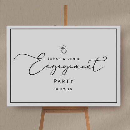 Engagement Party Sign  Ivy and Gold Wedding Stationery   