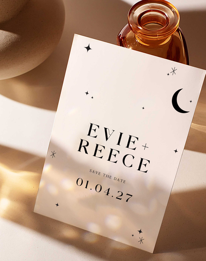 Evie Stars & Moon Wedding Save The Date
