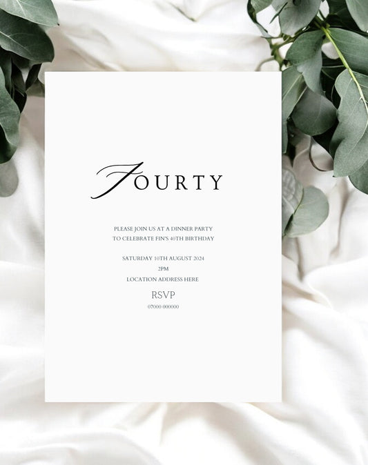 Fin Elegant Birthday Invitation