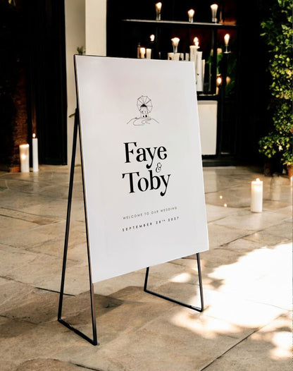 Faye | Destination Welcome Sign - Ivy and Gold Wedding Stationery