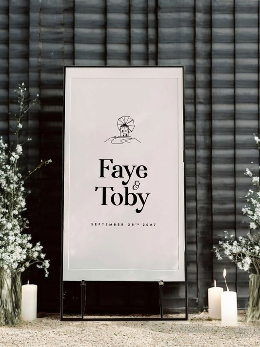 Faye | Destination Welcome Sign - Ivy and Gold Wedding Stationery