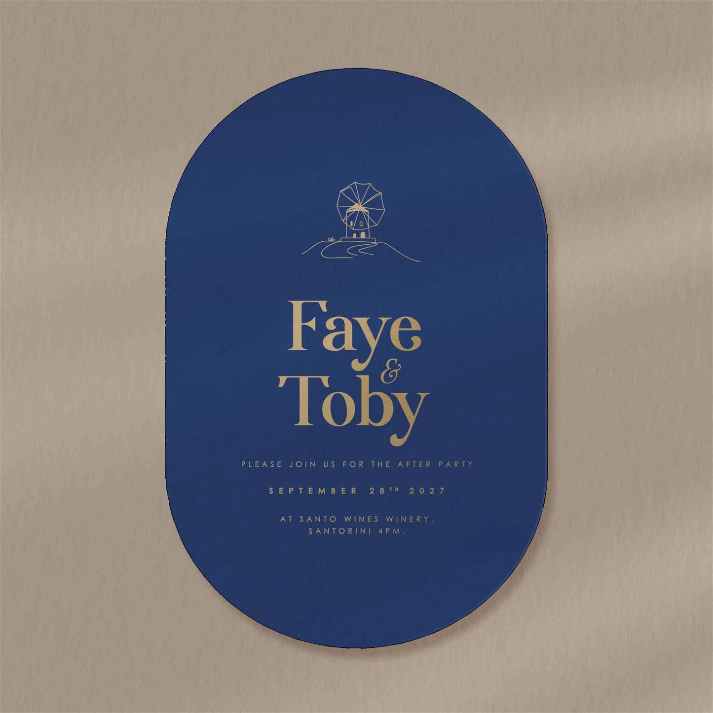 Faye Evening Invitation  Ivy and Gold Wedding Stationery   